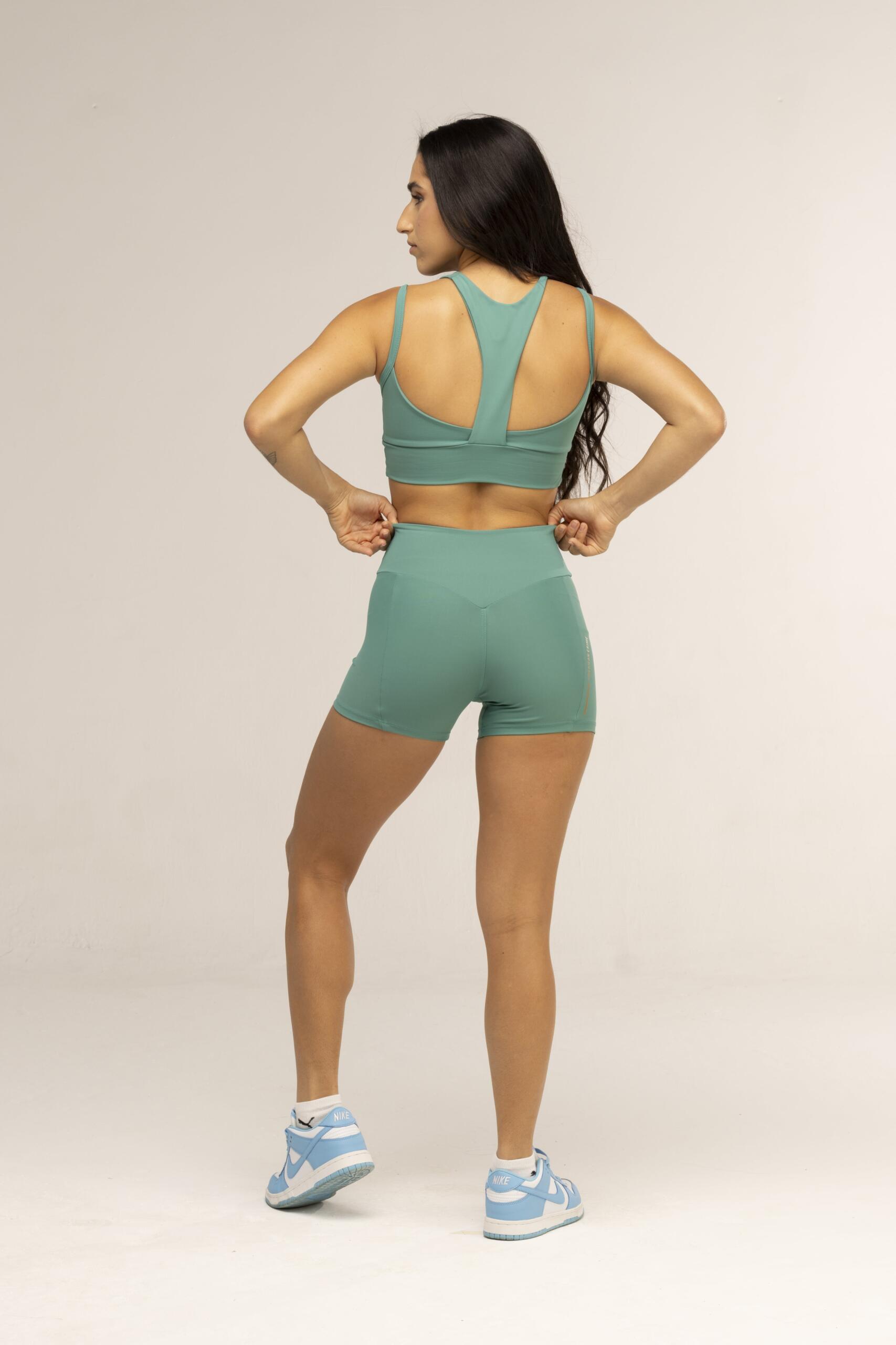 Short Deep V Teal 2-min