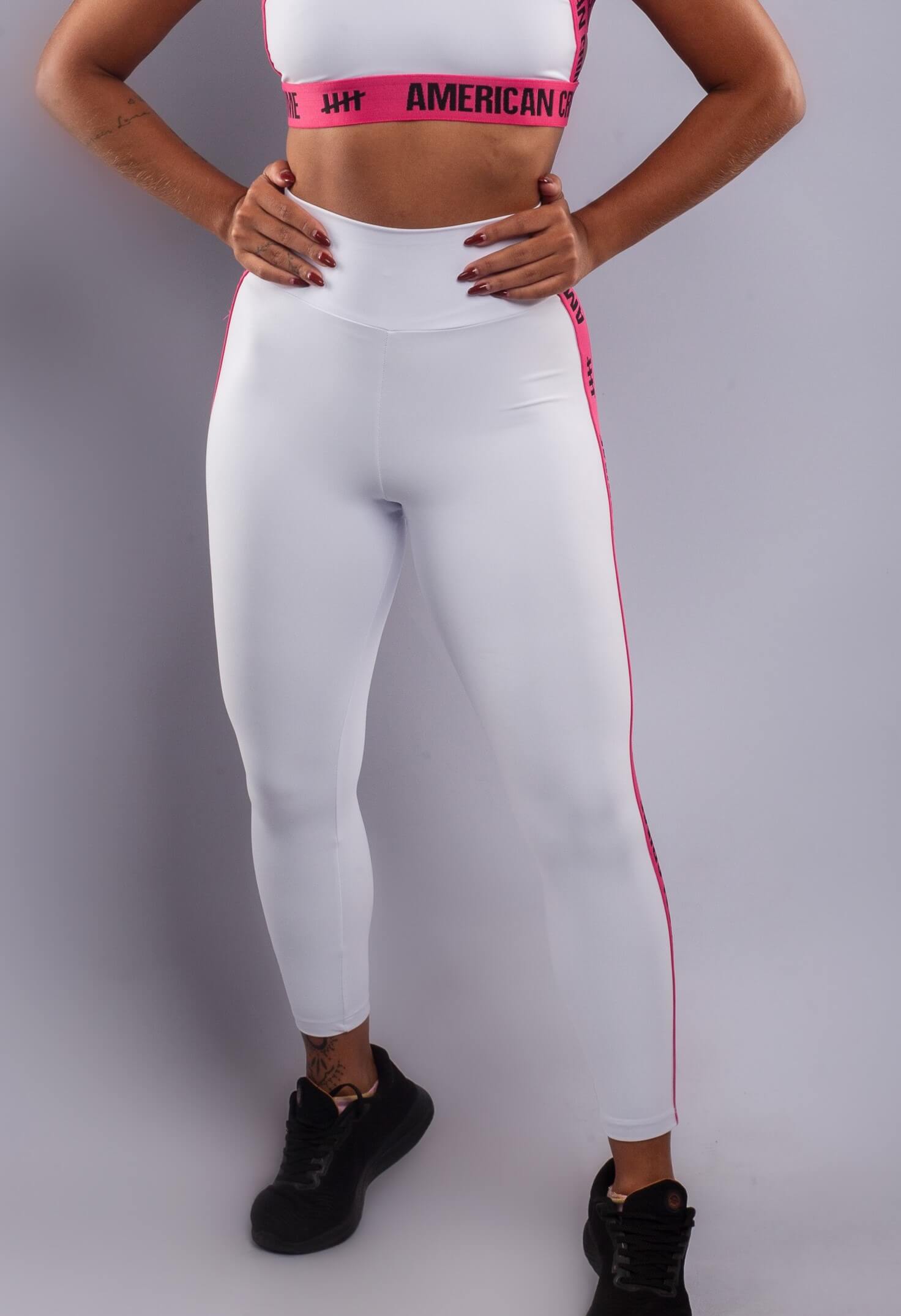 Legging Classic White And Pink