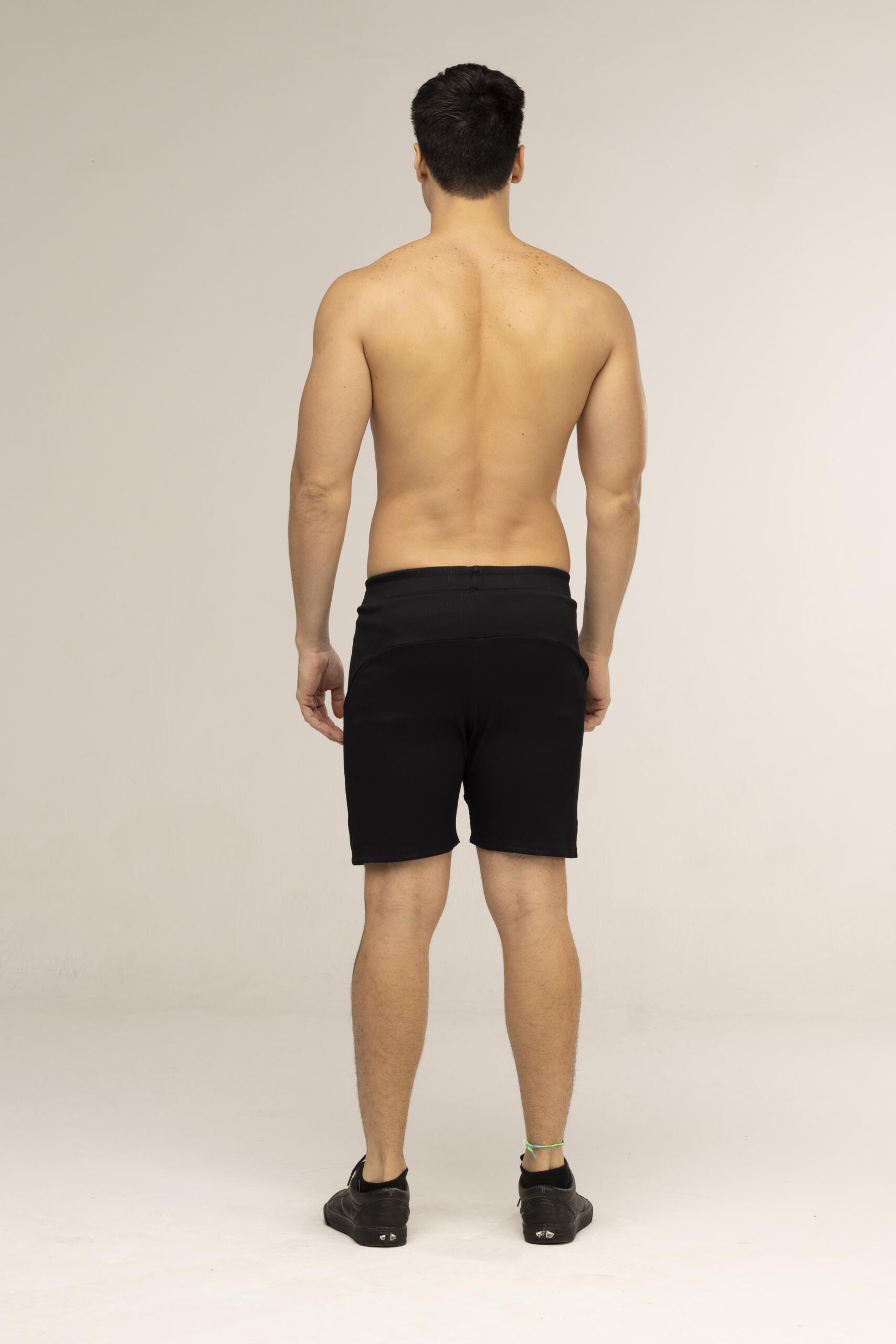 Bermuda Elastic Texture Black 2-min