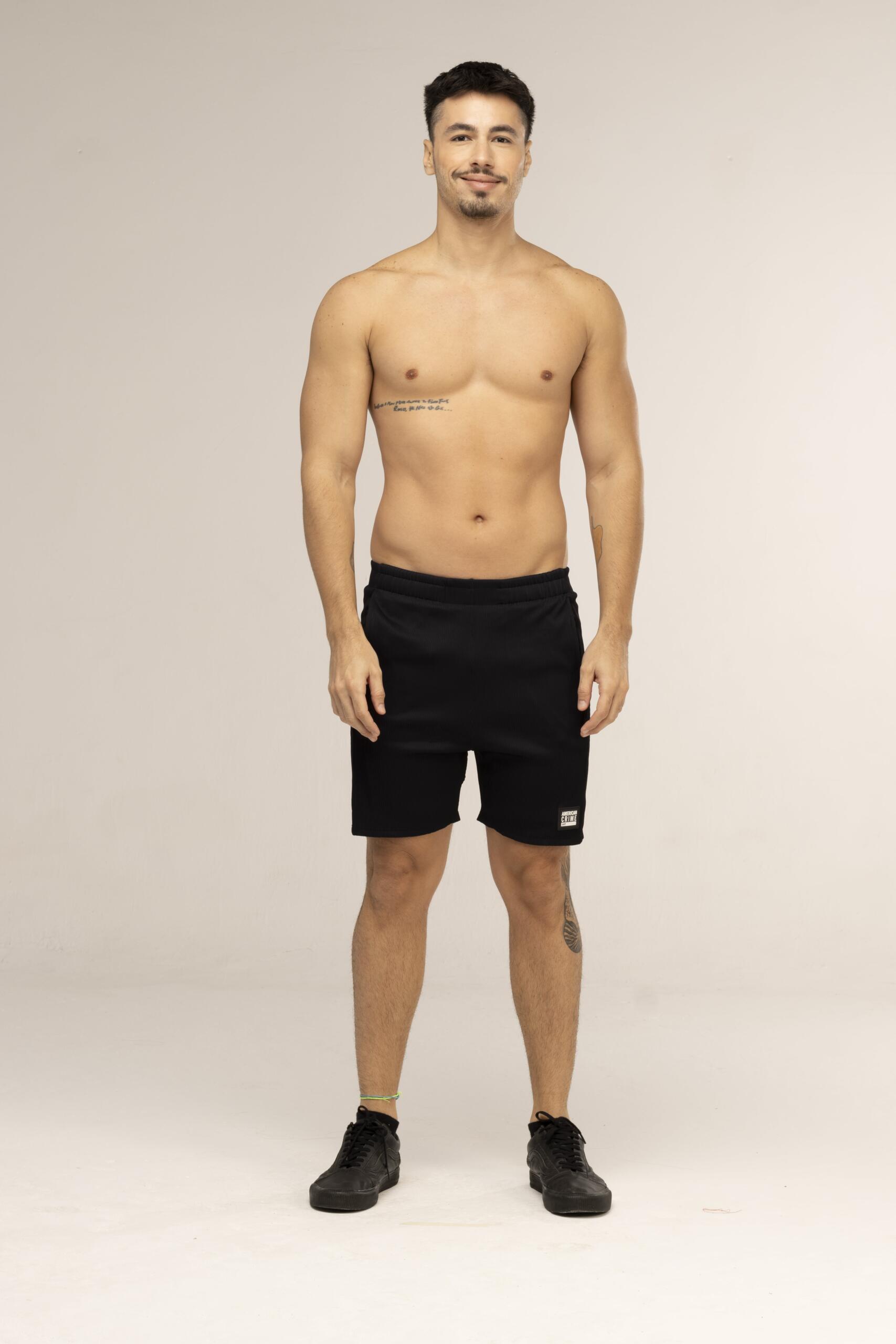 Bermuda Elastic Texture Black-min