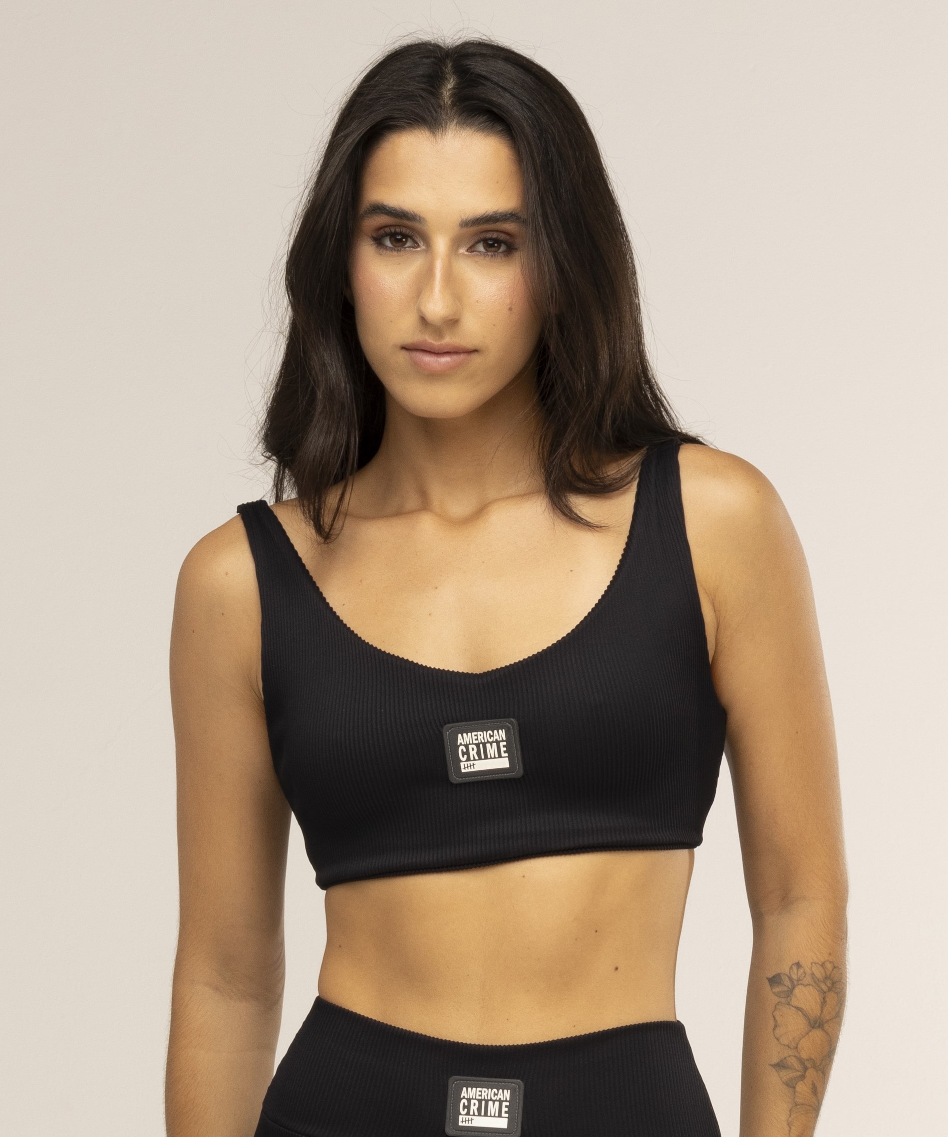 Top Deep V Black Texture New-min