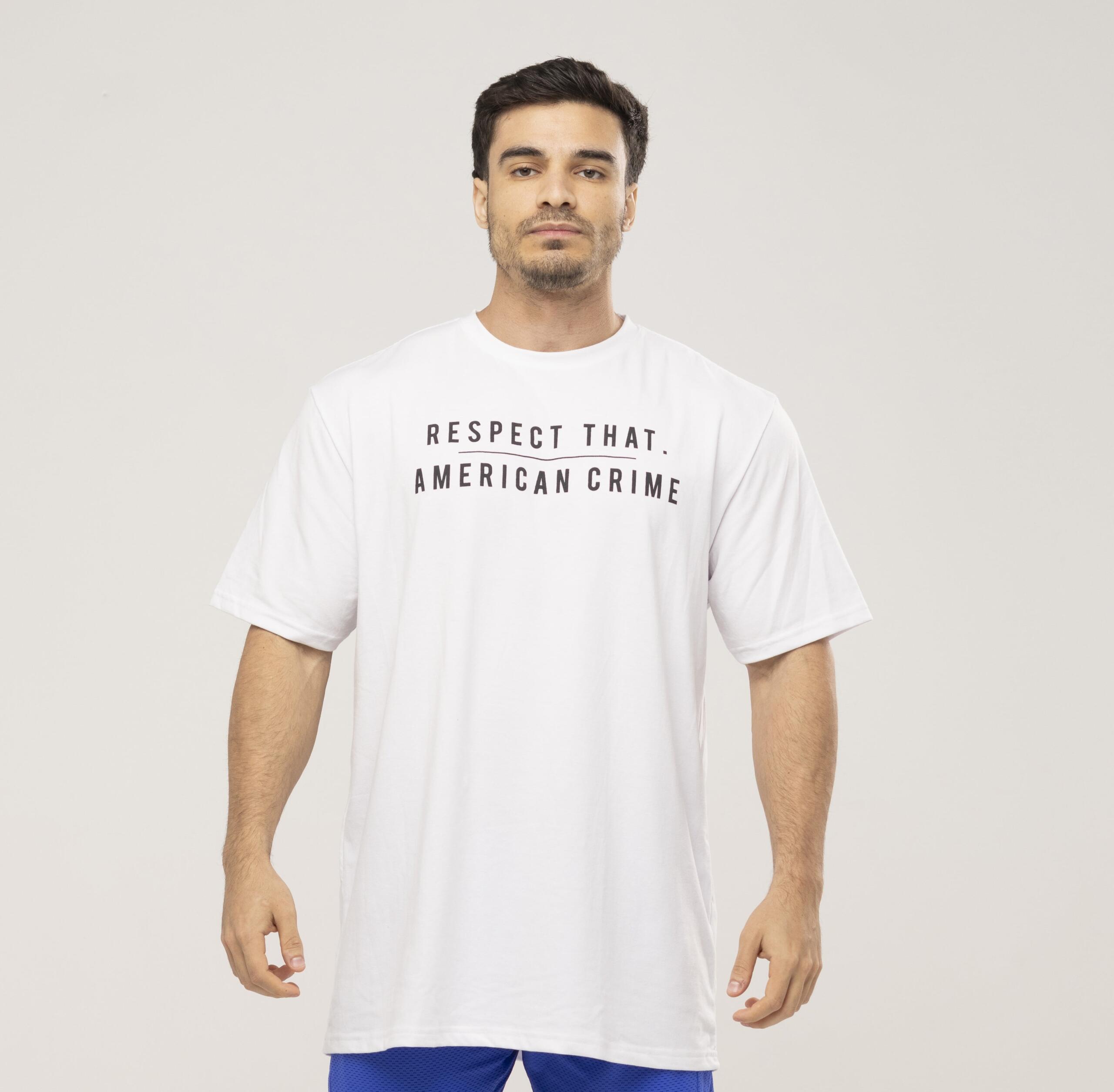 ok perto – frente camisa algodão branca respect